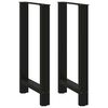 vidaXL Barbordsben svarta 2 st 50x(90-91) cm st&aring;l