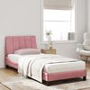 vidaXL Bed with Mattress "Hanko" Pink 90x200 cm Velvet