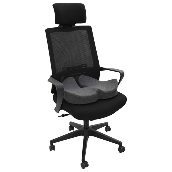 vidaXL Sittkudde Enf&auml;rgad M&ouml;rkgr&aring; 50 x 43 x 10 cm Minneskum