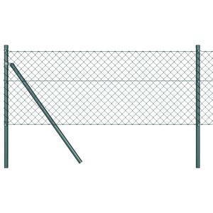 vidaXL Kedjeh&auml;ngd St&auml;ngsel Markfix 10 x 0,4 m PVC-belagda st&aring;l Gr&ouml;n