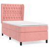 vidaXL Rams&auml;ng med madrass rosa 90x190 cm sammet