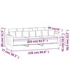 vidaXL 3-sitssoffa brun 210 cm sammet