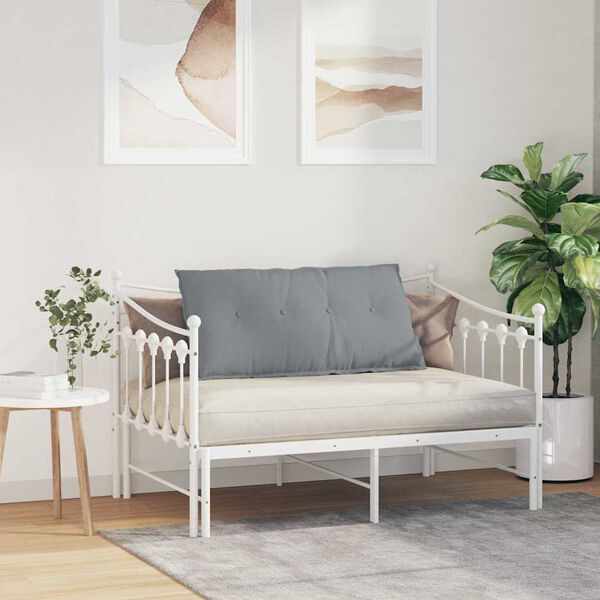 vidaXL Ryggkudde Ljusgr&aring; 100 x 19 x 50 cm tyg