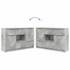 vidaXL Sideboard med l&aring;da Betonggr&aring; 100 x 30 x 65,6 Konstruerat tr&auml;