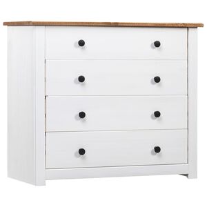 vidaXL Sk&auml;nk vit 80x40x73 cm furu Panama