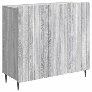 vidaXL Sideboard Gr&aring; sonoma-ek 89 x 34,5 x 82 cm Konstruerat tr&auml;