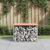 vidaXL Trädgårdsbänk gabion-design 63x44x42 cm massivt douglasträ