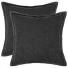 vidaXL Kudd&ouml;verdrag 2 st HOUTEN M&ouml;rkgr&aring; 40 x 40 cm Boucl&eacute;
