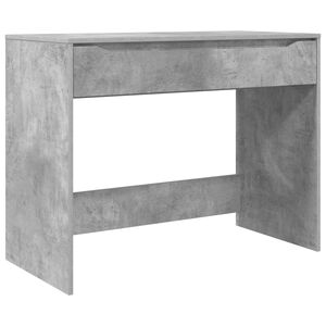 vidaXL Skrivbord med l&aring;da BetongGr&aring; 100 x 50 x 78 cm Konstruerat tr&auml;