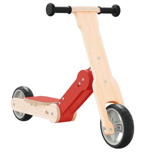 vidaXL Sparkcykel f&ouml;r barn 2-i-1 r&ouml;d