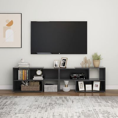 vidaXL TV-bänk grå 149x30x52 cm spånskiva