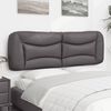 vidaXL Headboard Cushion "Hvar" Grey 160 cm Faux Leather