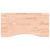 vidaXL Bordsskiva 80x(36-40)x2,5 cm massivt boktr&auml;