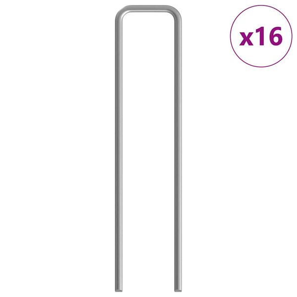 vidaXL Kaninbur Silver 400 x 100 x 210 cm Galvaniserat St&aring;l