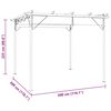 vidaXL Pergola med inf&auml;llbart tak antracit 3x3 m st&aring;l 180 g/m&sup2;