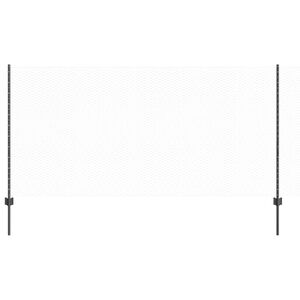 vidaXL Sexkantigt staket med stolpe 10 x 1,2 m PVC-belagda st&aring;l Gr&aring;