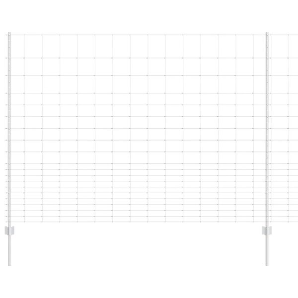 vidaXL Stängsel med stolpe Silver 1,6 x 25 m Stål