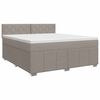 vidaXL Kontinentals&auml;ng med madrass Taupe 160 x 200 cm Tyg