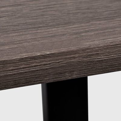 vidaXL Skrivbord med 2 hyllor grå/ek
