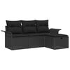 vidaXL Tr&auml;dg&aring;rdsoffset 4 st Poly rattan