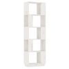 vidaXL Bokhylla/rumsavdelare vit 51x25x163,5 cm massiv furu