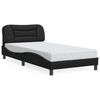 vidaXL Bed Frame with LED without Mattress "Hvar" Black 100x203 cm