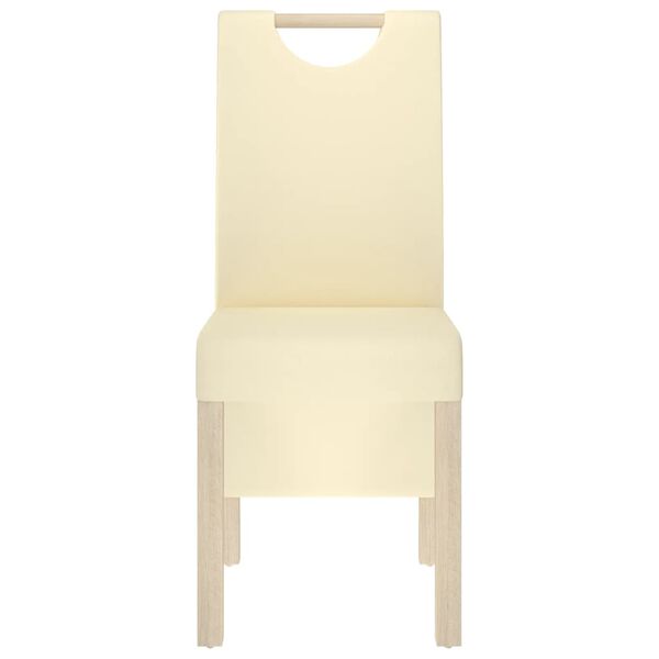 vidaXL Matstolar 2 st gr&auml;ddvit konstl&auml;der