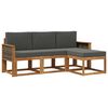 vidaXL Utomhussoffset med kudde 4 pcs Naturlig och Antracit