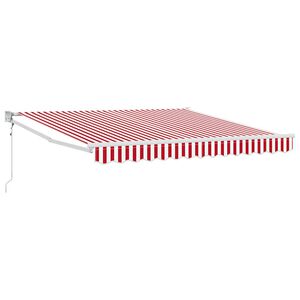 vidaXL Utdragbar markis R&ouml;d 300 x 250 cm Polyester och metall