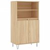 vidaXL F&ouml;rvaringssk&aring;p sonoma-ek 60x36x110 cm konstruerat tr&auml;
