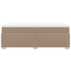 vidaXL Rams&auml;ng med b&auml;ddmadrass cappuccino 100x200 cm konstl&auml;der