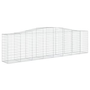 vidaXL Gabion b&aring;gformad 400x50x100/120 cm galvaniserat j&auml;rn