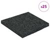 vidaXL Gummigranulat uteplatsplatta Svart 9 x 9 x 0,6 cm Gummi