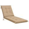 vidaXL Solstol Kudde GEMERT 100% Polyester Sand 190 x 60 x 9 cm