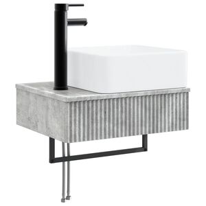vidaXL V&auml;ggmonterat Handfat Betonggr&aring; 53 x 35 x 39 cm Konstruerat tr&auml;