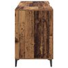 vidaXL Skrivbord med d&ouml;rr Gammalt tr&auml; 140 x 50 x 75 cm Konstruerat tr&auml;