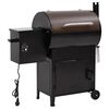vidaXL Pelletsgrill med skorsten svart 104 cm j&auml;rn