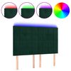 vidaXL S&auml;nggavel LED m&ouml;rkgr&ouml;n 144x5x118/128 cm sammet
