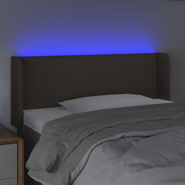 vidaXL S&auml;nggavel LED taupe 83x16x78/88 cm tyg