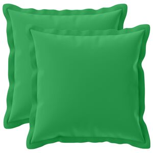 vidaXL Kudd&ouml;verdrag 2 st HOUTEN Gr&ouml;n 30 x 30 cm Polyester