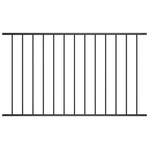 vidaXL Staketpanel Woerden pulverlackerad st&aring;l 1,7x1 m svart