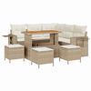 vidaXL Tr&auml;dg&aring;rdsoffset 9 st Beige konstrotting