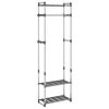 vidaXL Kl&auml;dst&auml;llning 3 v&aring;ningar silver 59x29x192 cm aluminum