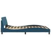 vidaXL Bed Frame with Headboard "Dover" Blue 140x190 cm Velvet
