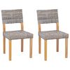 vidaXL Matstol GENDT 2 st Kubu Rattan Kubu gr&aring; 46 x 55 x 84 cm