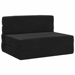 vidaXL F&auml;llbar Soffbed Svart 100 x 80 x 60 cm Tyg