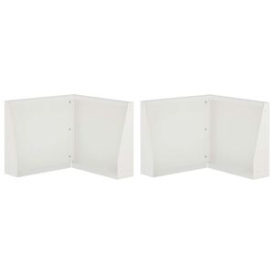 vidaXL St&ouml;dv&auml;gg 2 st 50 x 50 x 30 cm St&aring;l Vit
