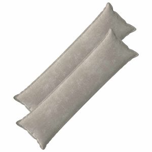 vidaXL Kudd&ouml;verdrag 2 pcs HOUTEN Ljusgr&aring; 40 x 145 cm Chenilletyg