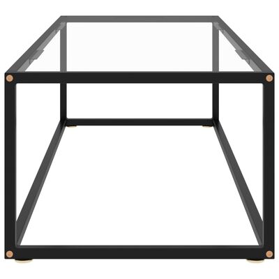 vidaXL Soffbord svart med härdat glas 120x50x35 cm