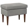 vidaXL Fotpall Ljusgr&aring; 55 x 35 x 41 cm Sammet
